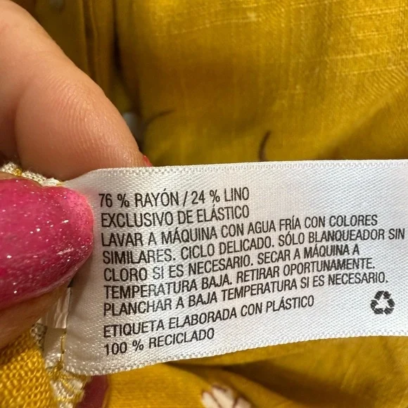 Universal Thread Yellow Gold Puff Sleeve Midi Dress - Picture 7 of 10